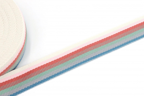 Gurtband Streifen multicolor 40 mm (1 m)